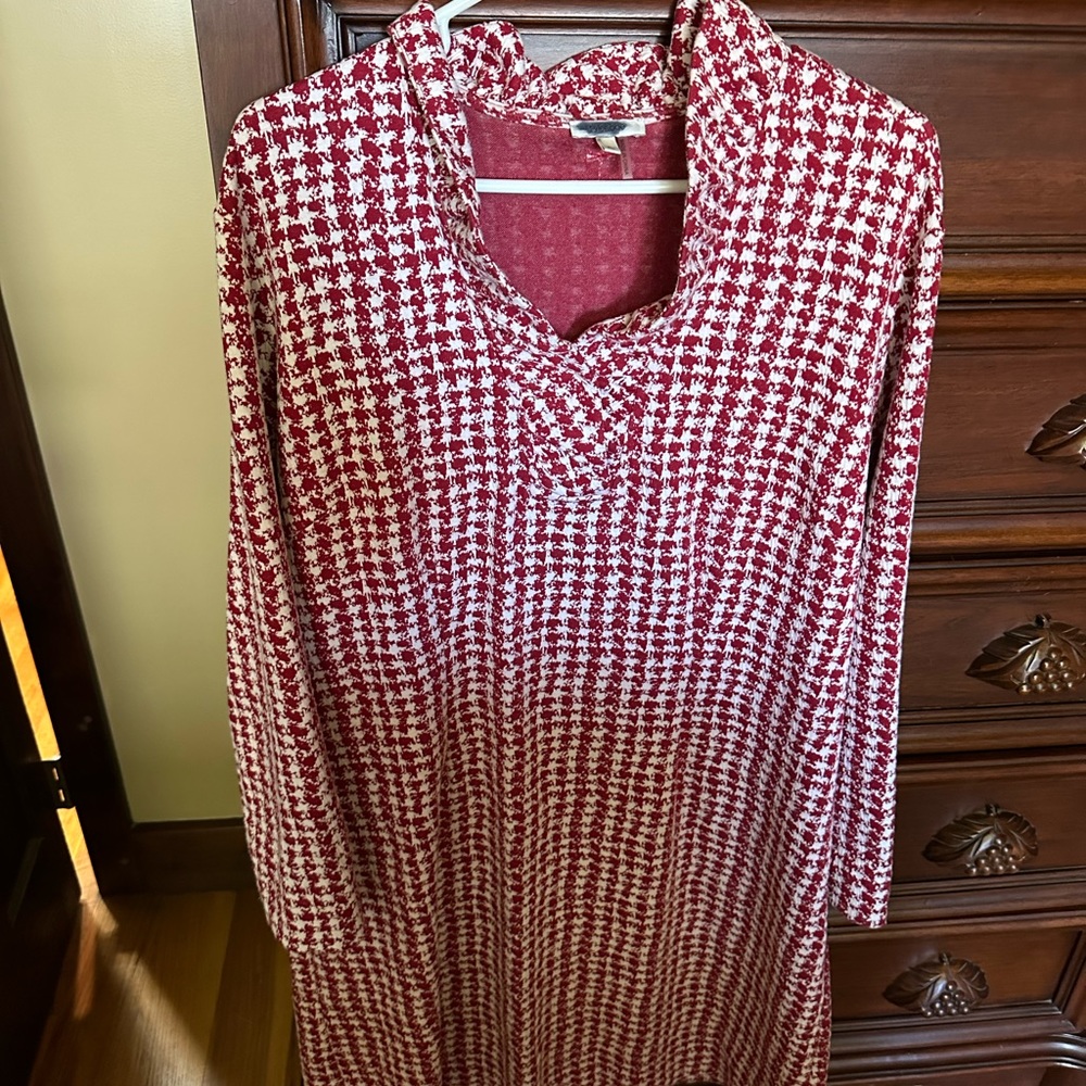 Tyler Boe classic red plaid dress